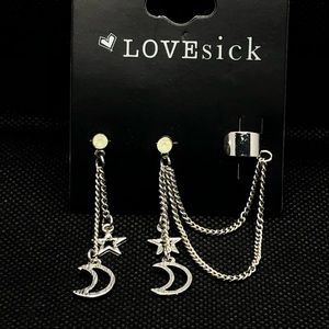 LOVEsick moon and stars earrings